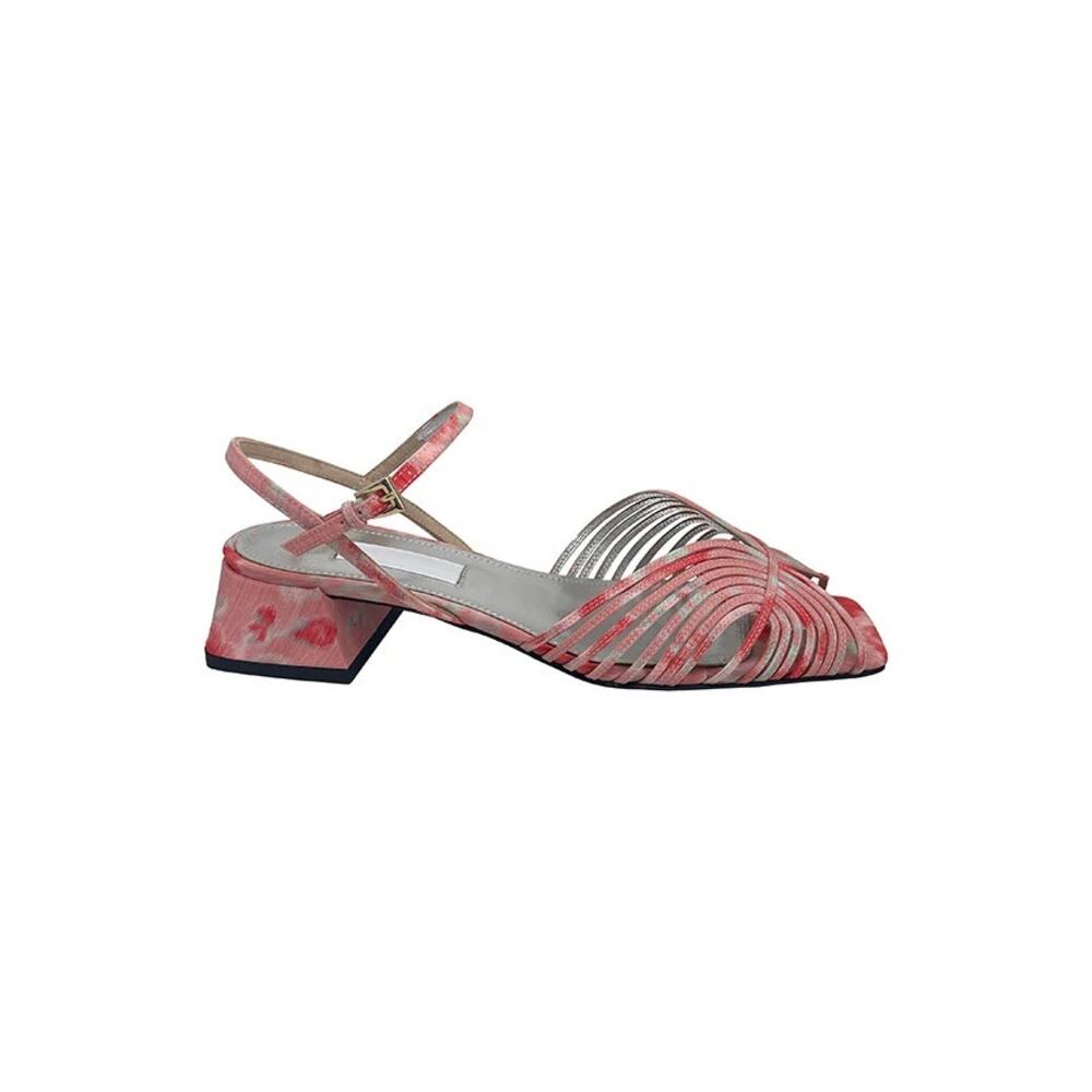 Suzanne Rae NWOB pink Rose Low 70s Sandal Size 37 7 - Picture 2 of 9
